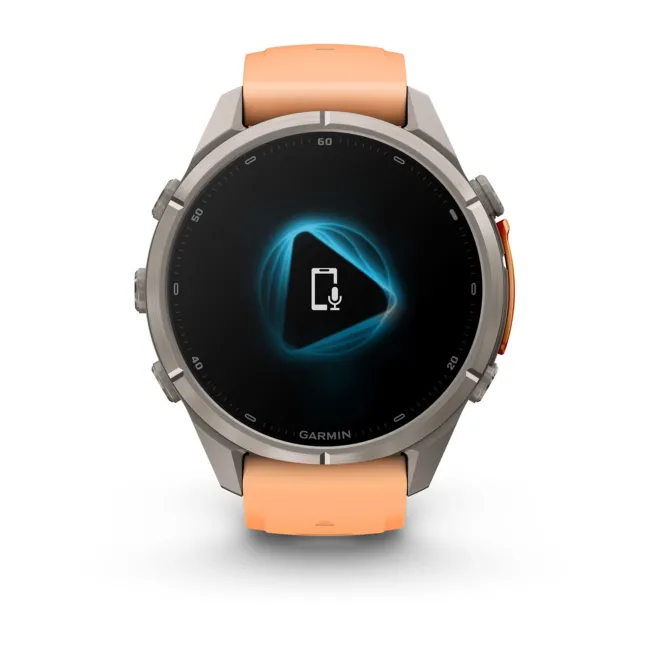 Garmin Fenix 9 Pro AMOLED inReach - 43 mm Titan Shell Pink Orange - Smartwatch Multisport Premium cu AMOLED