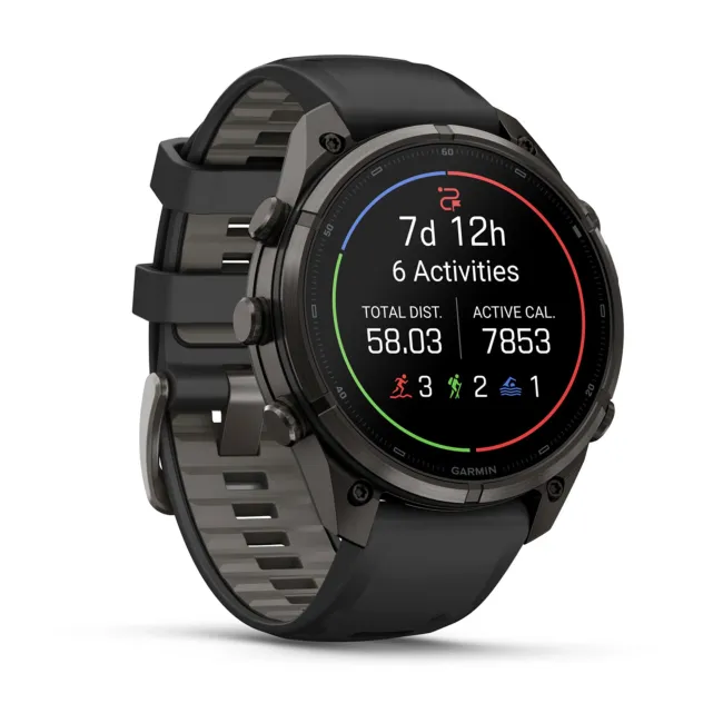 Garmin Fenix 9 Pro AMOLED inReach - 47 mm Titan DLC Carbon Gray - Smartwatch Multisport Premium cu AMOLED