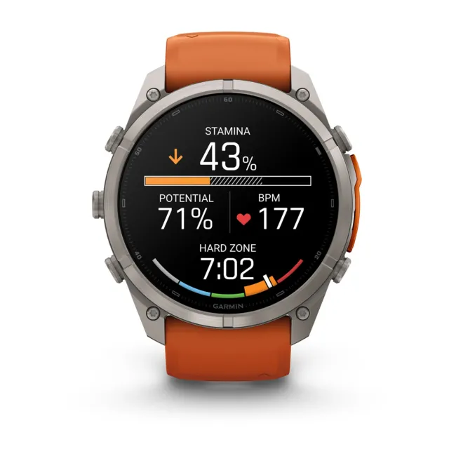 Garmin Fenix 9 Pro AMOLED inReach - 51 mm Titan Autumn Orange - Smartwatch Multisport Premium cu AMOLED