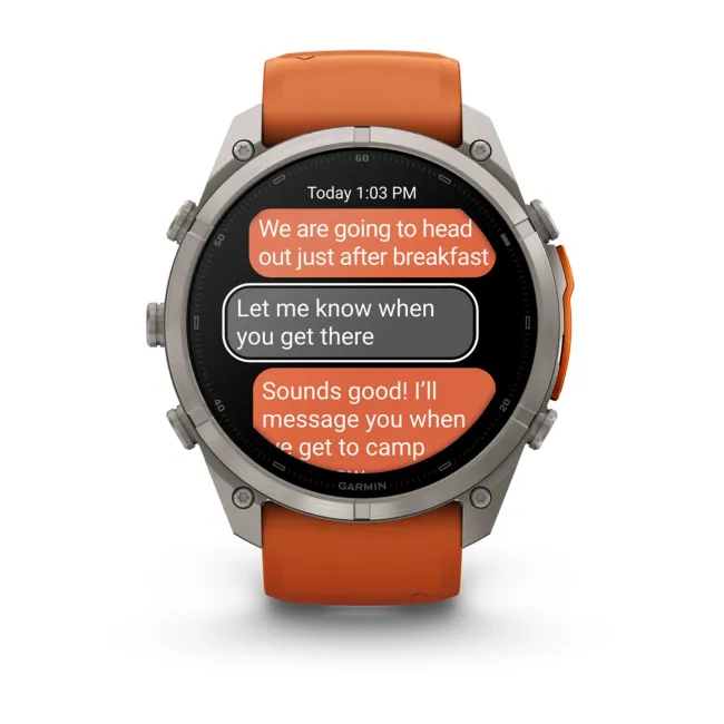 Garmin Fenix 9 Pro AMOLED inReach - 51 mm Titan Autumn Orange - Smartwatch Multisport Premium cu AMOLED