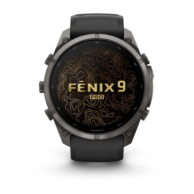 Garmin Fenix 9 Pro AMOLED inReach - 51 mm Titan DLC Carbon Gray - Smartwatch Multisport Premium cu AMOLED