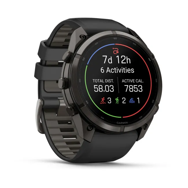 Garmin Fenix 9 Pro AMOLED inReach - 51 mm Titan DLC Carbon Gray - Smartwatch Multisport Premium cu AMOLED