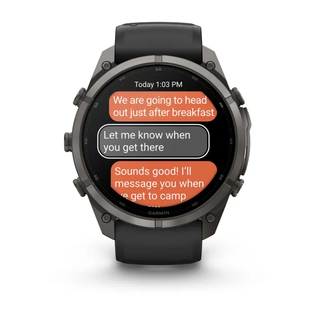 Garmin Fenix 9 Pro AMOLED inReach - 51 mm Titan DLC Carbon Gray - Smartwatch Multisport Premium cu AMOLED