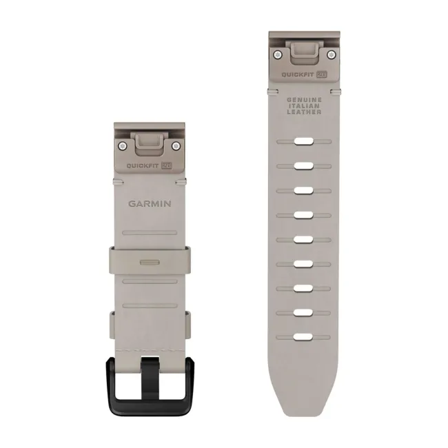 Garmin QuickFit 20 - curea piele - bej Bone