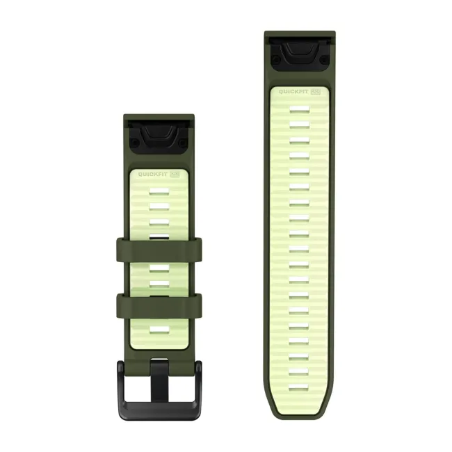 Garmin QuickFit 22 - curea silicon - verde Olive Drab I Citron