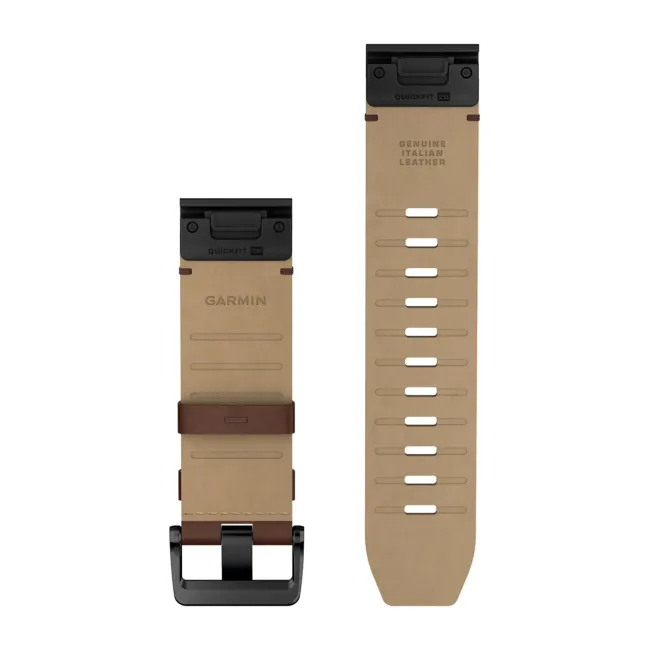 Garmin QuickFit 26 - curea piele - maro Walnut