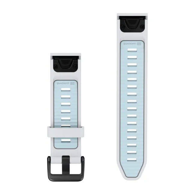 Garmin QuickFit 20 - curea silicon - alb Whitestone I Ice Blue