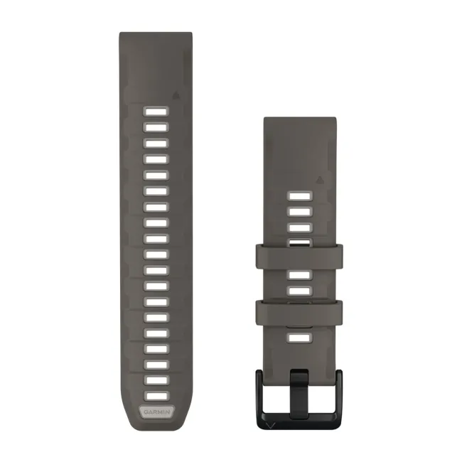 Garmin QuickFit 22 - curea silicon - gri Pebble Gray I Silver Gray