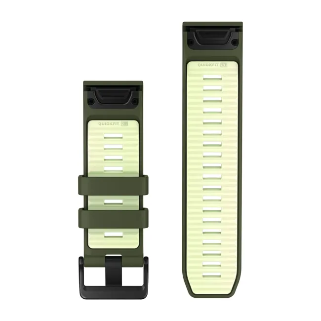 Garmin QuickFit 26 - curea silicon - verde Olive Drab I Citron