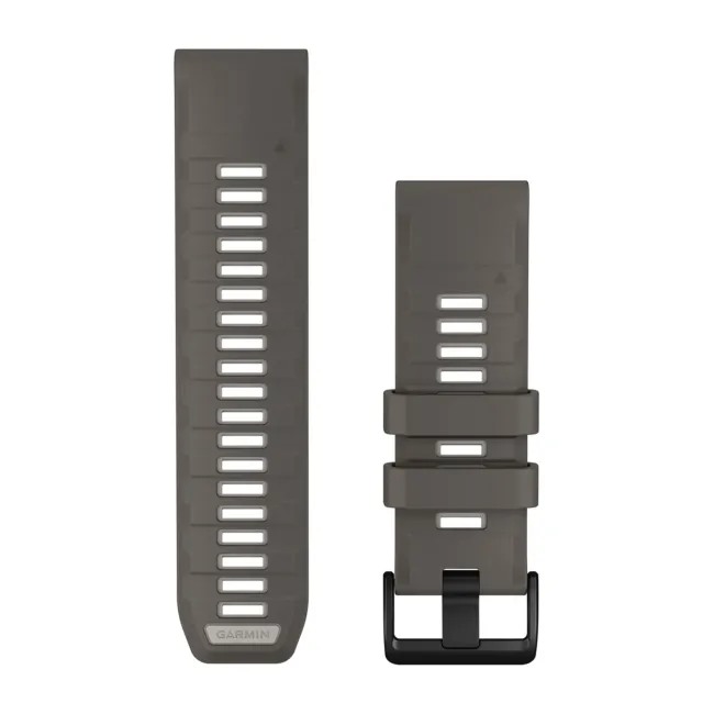Garmin QuickFit 26 - curea silicon - gri Pebble Gray I Silver Gray
