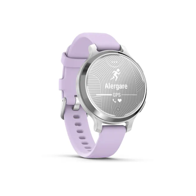 Garmin - Lily 2 Active - Argintiu, curea de silicon Purple Jasmina