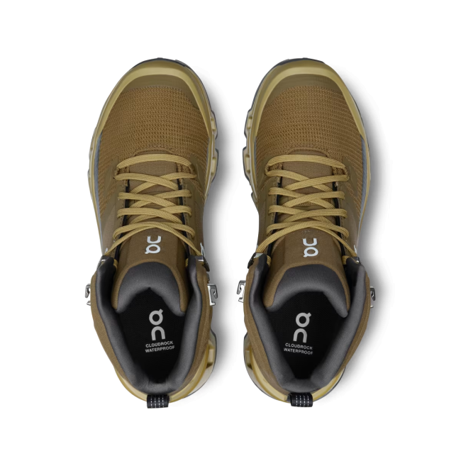 On - ghete sport pentru femei - Cloudrock 2 Waterproof - Maro Bej Hunter | Safari