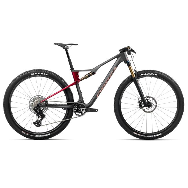 Bicicletă MTB XC full suspension Orbea OIZ M-TEAM AXS - Diamond Carbon View (Matt) | Cherry Red (Gloss)