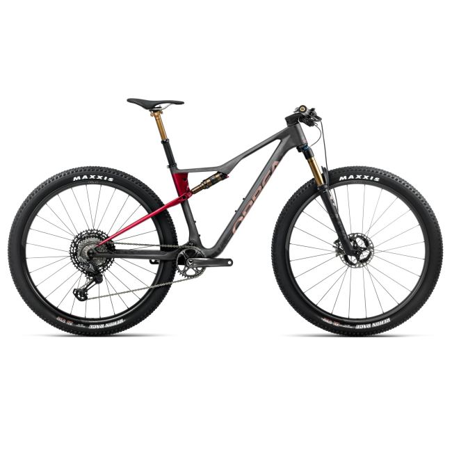 Bicicletă MTB XC full suspension Orbea OIZ M-TEAM FACTORY - Diamond Carbon View (Matt) | Cherry Red (Gloss)