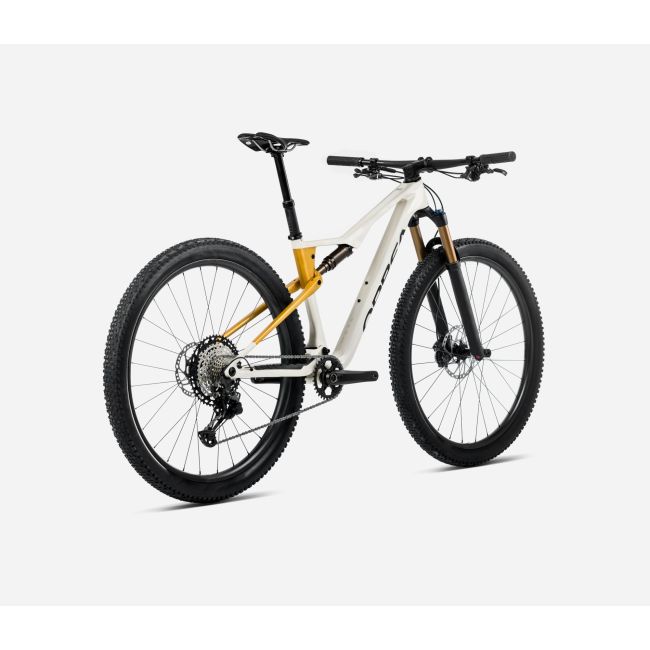 Bicicletă MTB XC full suspension Orbea OIZ M10 AXS - Ivory White (Gloss) | Bumblebee Yellow (Matt)