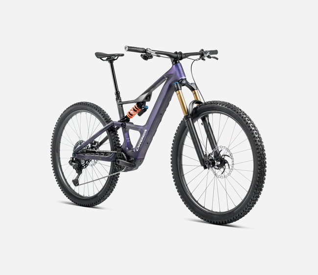 Bicicletă electrică eMTB Trail Orbea RISE LT M-TEAM 420W - Tanzanite Carbon View | Carbon Raw (Matt)