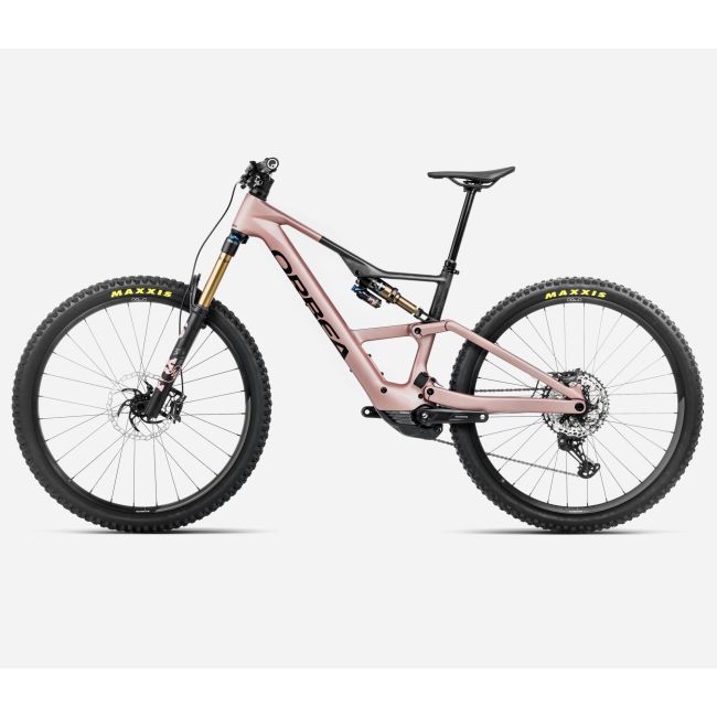 Bicicletă electrică eMTB Trail Orbea RISE LT M10 420W - Desert Rose | Carbon Raw (Matt)