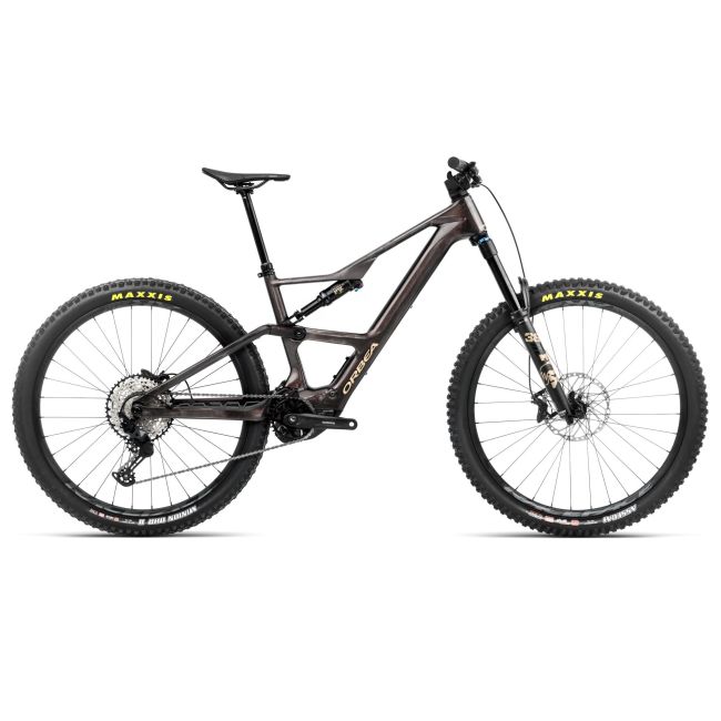 Bicicletă electrică eMTB Trail Orbea RISE LT M20 420W - Cosmic Carbon View | Golden Sand (Gloss)