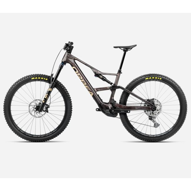 Bicicletă electrică eMTB Trail Orbea RISE LT M20 420W - Cosmic Carbon View | Golden Sand (Gloss)