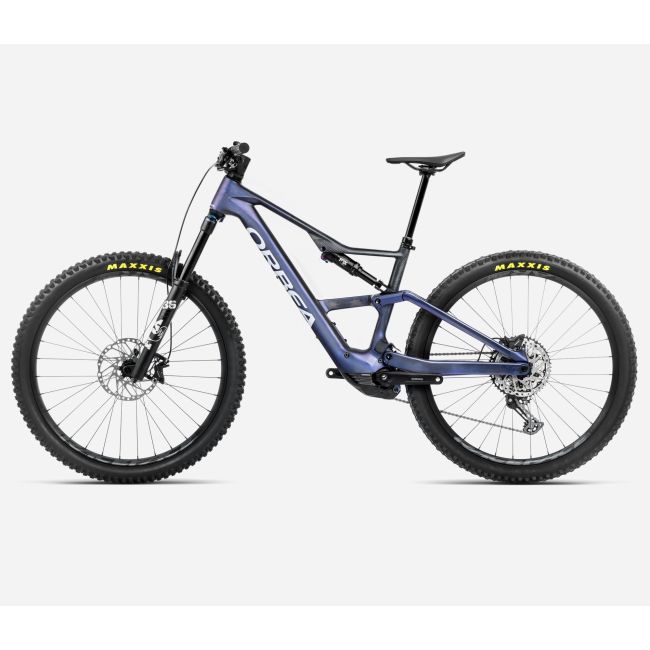 Bicicletă electrică eMTB Trail Orbea RISE LT M20 420W - Tanzanite Carbon View | Carbon Raw (Matt)