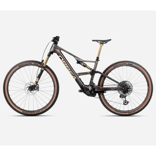 Orbea RISE SL M-LTD 2025 - bicicleta electrica MTB full suspension 29" - Cosmic Carbon View - Golden Sand (Gloss)