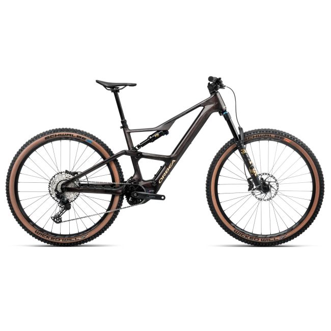 Orbea RISE SL M20 2025 - bicicleta electrica MTB full suspension 29" - Cosmic Carbon View - Golden Sand (Gloss)