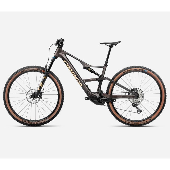 Orbea RISE SL M20 2025 - bicicleta electrica MTB full suspension 29" - Cosmic Carbon View - Golden Sand (Gloss)