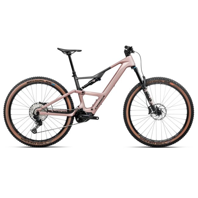 Bicicletă electrică eMTB Trail Orbea RISE SL M20 420W - Desert Rose | Carbon Raw (Matt)