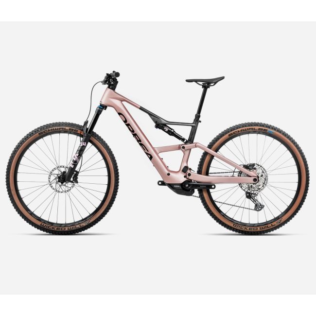 Bicicletă electrică eMTB Trail Orbea RISE SL M20 420W - Desert Rose | Carbon Raw (Matt)