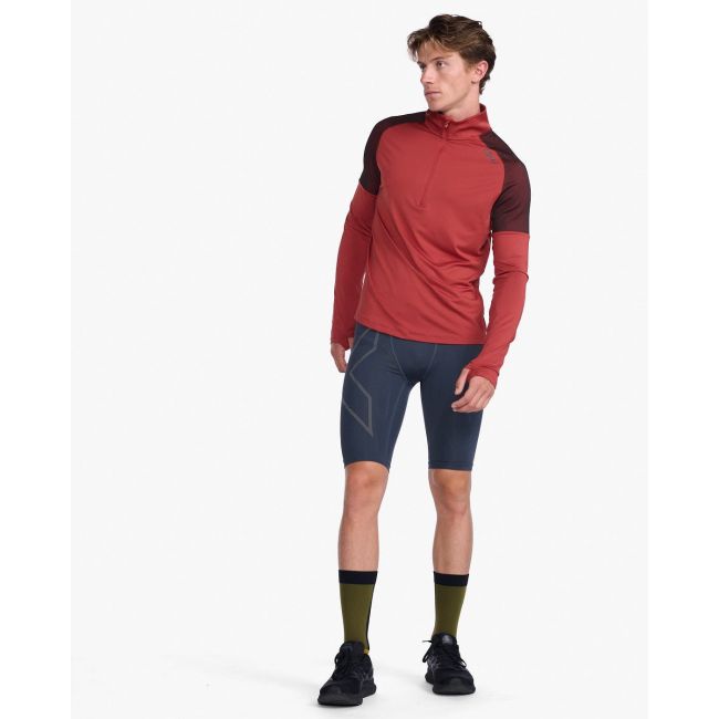 2XU - bluza - Light Speed - 1/2 - Zip Chilli - Oil Black Reflective