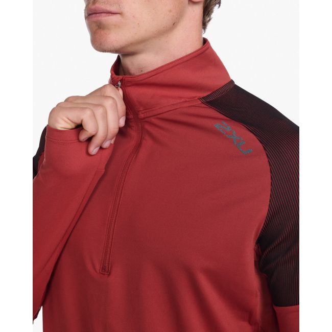 2XU - bluza - Light Speed - 1/2 - Zip Chilli - Oil Black Reflective