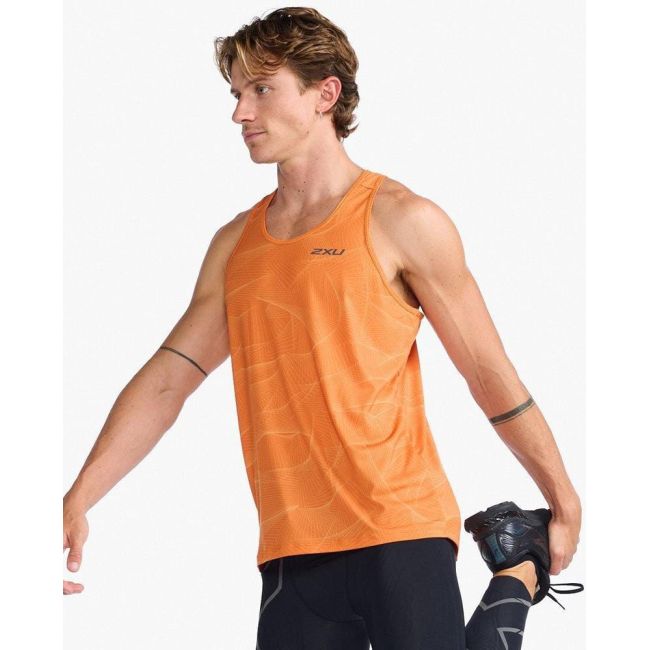 2XU - maiou tehnic - Light Speed Singlet - Spiral Black Reflective