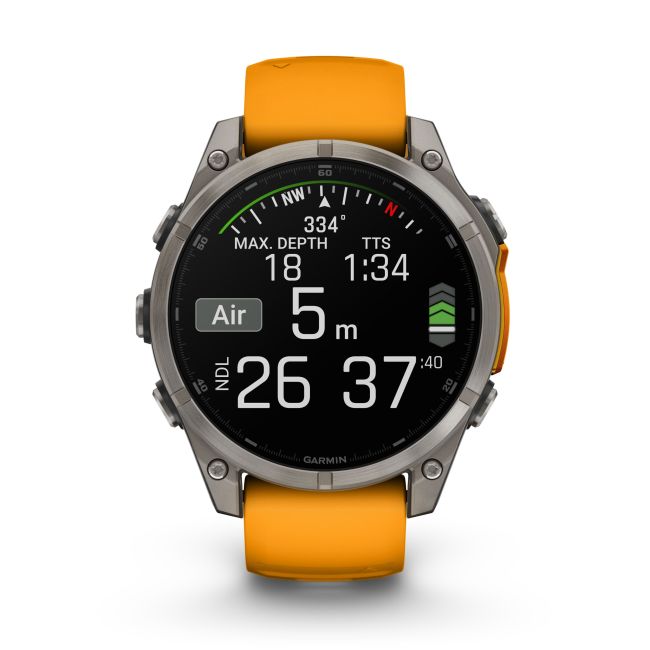 Garmin fenix 8 AMOLED Sapphire 47mm - smartwatch premium GPS argintiu Titanium