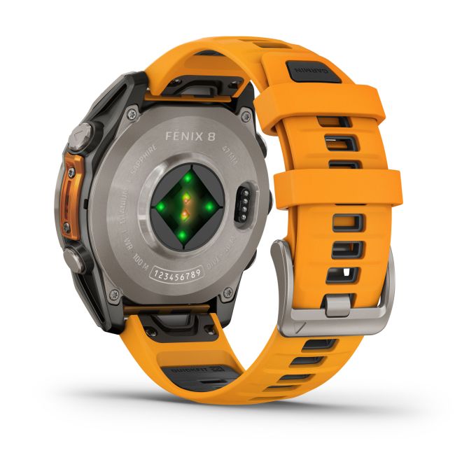 Garmin fenix 8 AMOLED Sapphire 47mm - smartwatch premium GPS argintiu Titanium