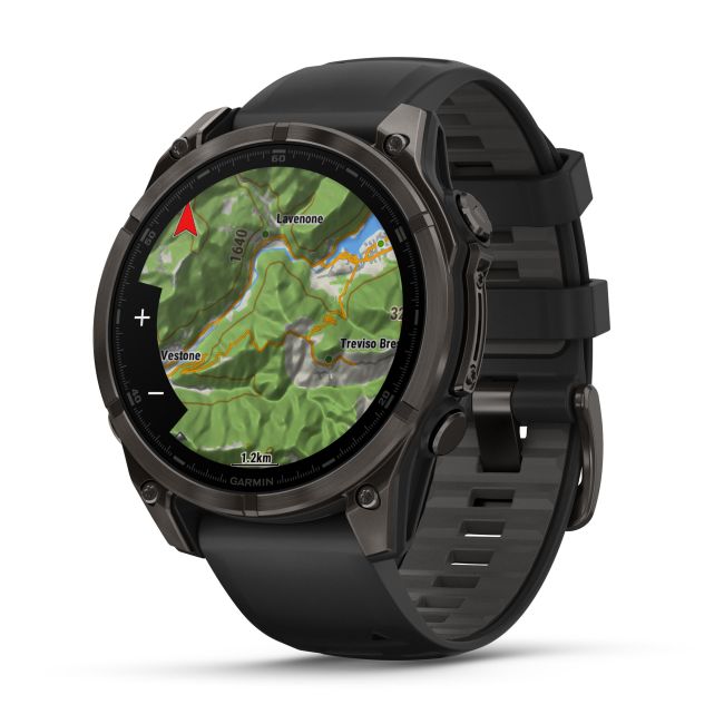 Garmin fenix 8 AMOLED Sapphire 47mm - smartwatch premium GPS negru Titanium DLC