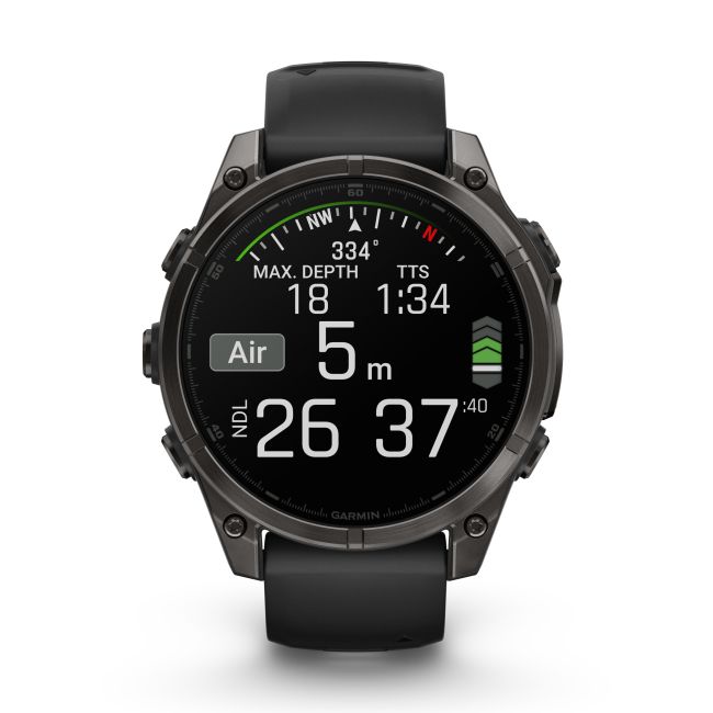 Garmin fenix 8 AMOLED Sapphire 47mm - smartwatch premium GPS negru Titanium DLC