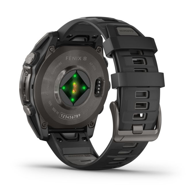 Garmin fenix 8 AMOLED Sapphire 47mm - smartwatch premium GPS negru Titanium DLC