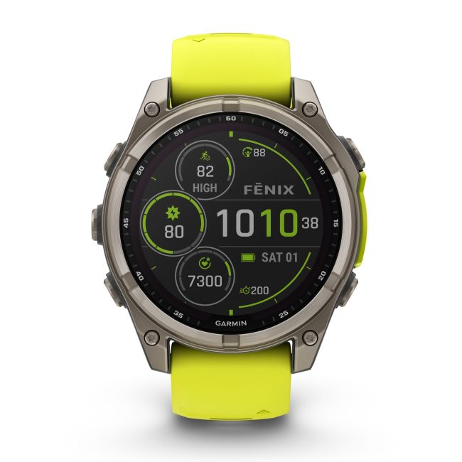 Garmin fenix 8 SOLAR Sapphire 47mm - smartwatch premium GPS argintiu Titanium