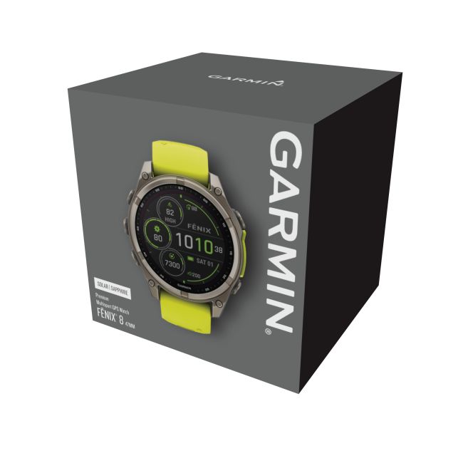 Garmin fenix 8 SOLAR Sapphire 47mm - smartwatch premium GPS argintiu Titanium