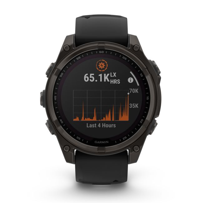 Garmin fenix 8 SOLAR Sapphire 47mm - smartwatch premium GPS negru Titanium DLC