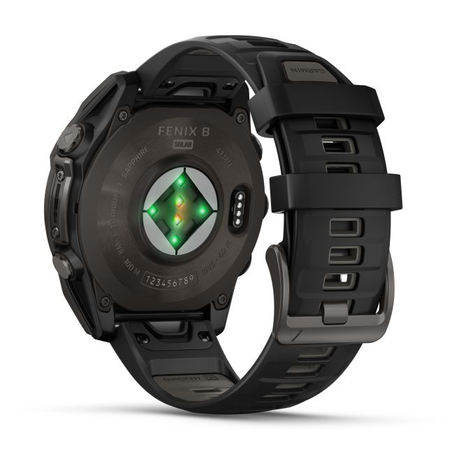 Garmin fenix 8 SOLAR Sapphire 47mm - smartwatch premium GPS negru Titanium DLC