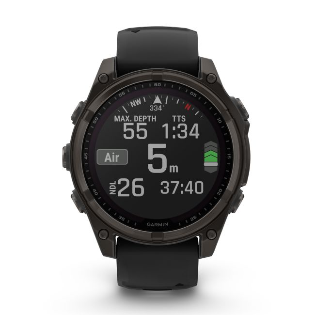Garmin fenix 8 SOLAR Sapphire 47mm - smartwatch premium GPS negru Titanium DLC