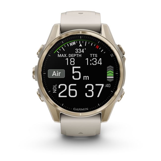 Garmin fenix 8 AMOLED Sapphire 43mm - smartwatch premium GPS soft gold Titanium