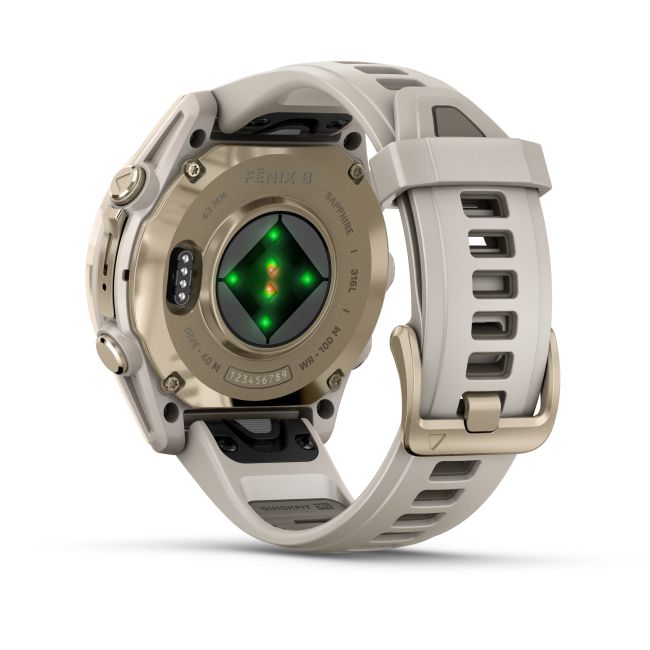 Garmin fenix 8 AMOLED Sapphire 43mm - smartwatch premium GPS soft gold Titanium