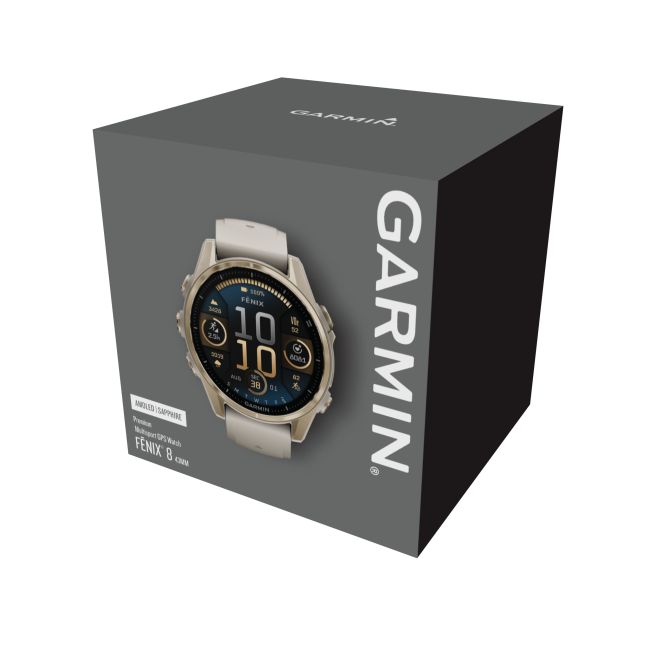 Garmin fenix 8 AMOLED Sapphire 43mm - smartwatch premium GPS soft gold Titanium