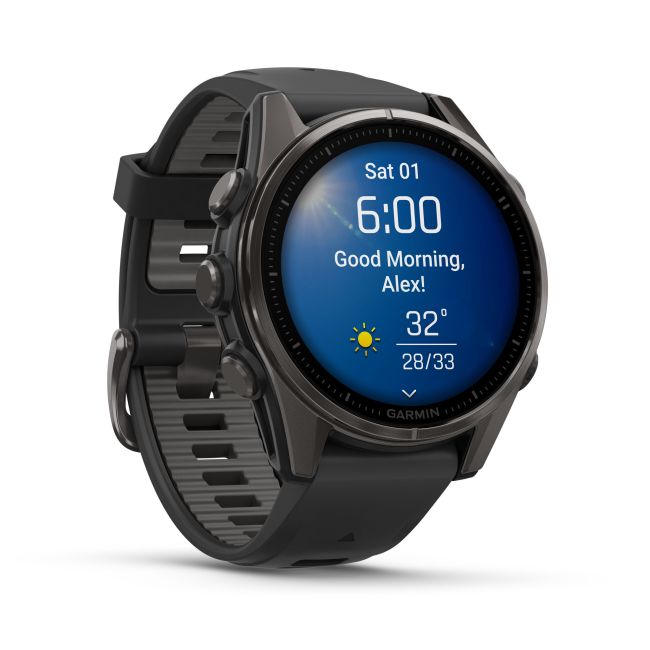 Garmin fenix 8 AMOLED Sapphire 43mm - smartwatch premium GPS negru Titanium DLC