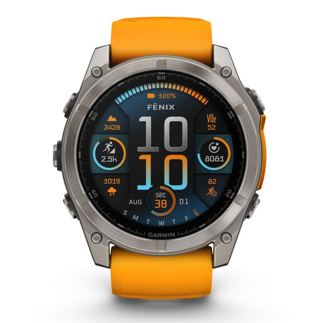 Garmin Fenix 8 AMOLED Sapphire 51mm - Smartwatch Titan Orange