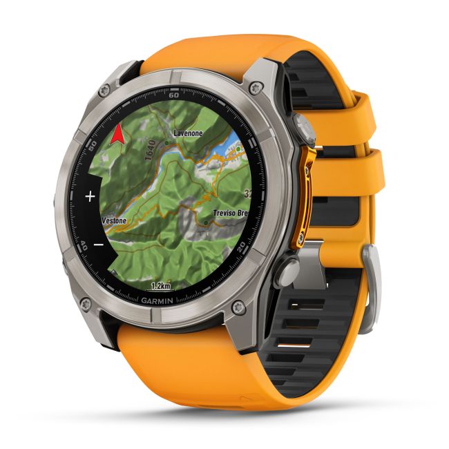 Garmin fenix 8 AMOLED Sapphire 51mm - smartwatch premium GPS argintiu Titanium