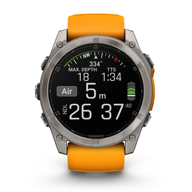 Garmin fenix 8 AMOLED Sapphire 51mm - smartwatch premium GPS argintiu Titanium