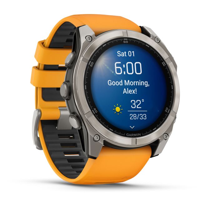 Garmin fenix 8 AMOLED Sapphire 51mm - smartwatch premium GPS argintiu Titanium